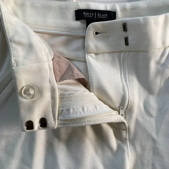 White House Black Market White Skinny Leg Stretch Pants, Size OR/XS #272 - Picture 8 of 12